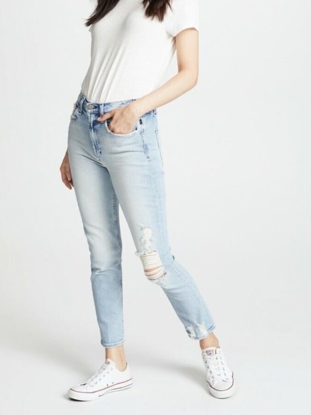 McGuire Denim Vintage Slim Distressed Ankle Jeans Size 25 Retail $248 Preppy